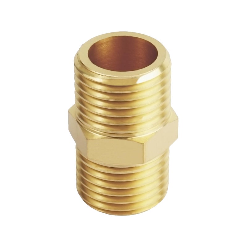YOUHO 2-Pack 1/2" NPT Male Thread Brass Pipe Nipple Adapter Fittings - Image 4